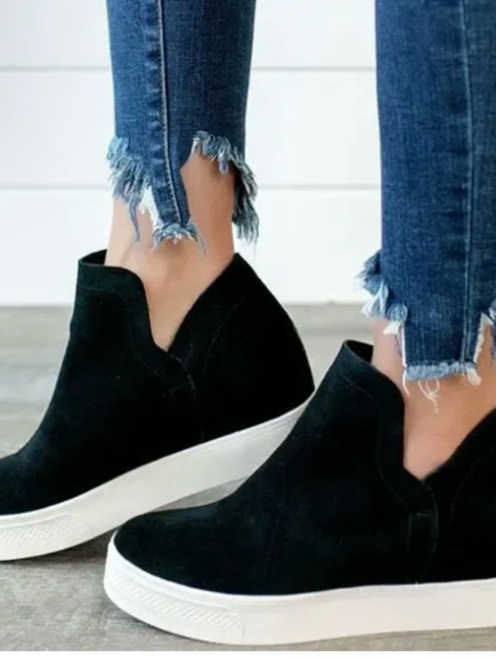 Steve Madden Women’s Black Slip-On Wedge Sneakers - Casual Comfort